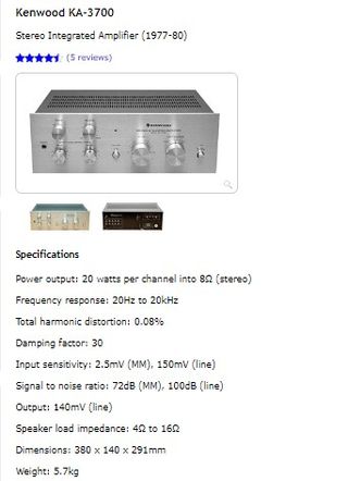 KENWOOD amplificador  KA-3700 gama alta.