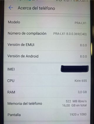Huawei P8 Lite 2017 PRALX1 negro