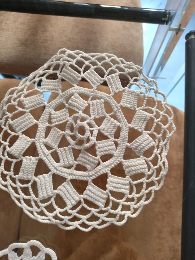 3 pañitos de ganchillo vintage