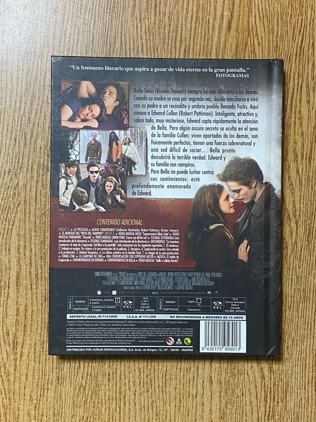 DVD CREPÚSCULO EDICIÓN ESPECIAL 2 discos