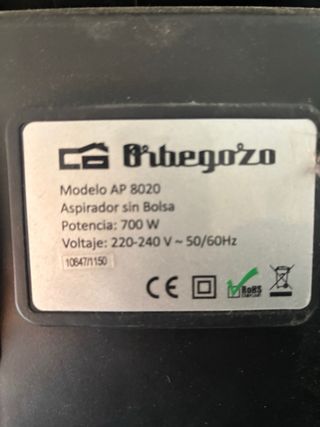 Aspiradora sin bolsa Orbegozo 700w