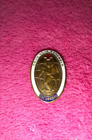 Insignia pin cruz roja socorrista vintage chapa