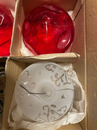 Set 4 palline vetro soffiato