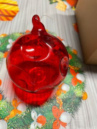 Set 4 palline vetro soffiato