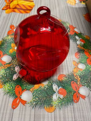 Set 4 palline vetro soffiato