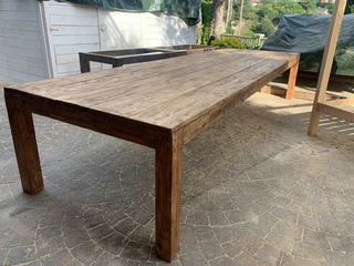 Mesa rústica 2,20 metros madera maciza