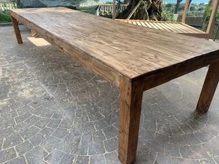 Mesa rústica 2,20 metros madera maciza