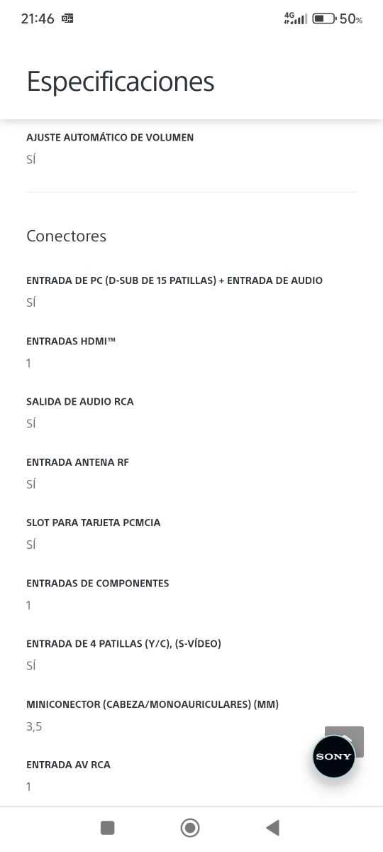 TV LCD SONY 32 pulgadas