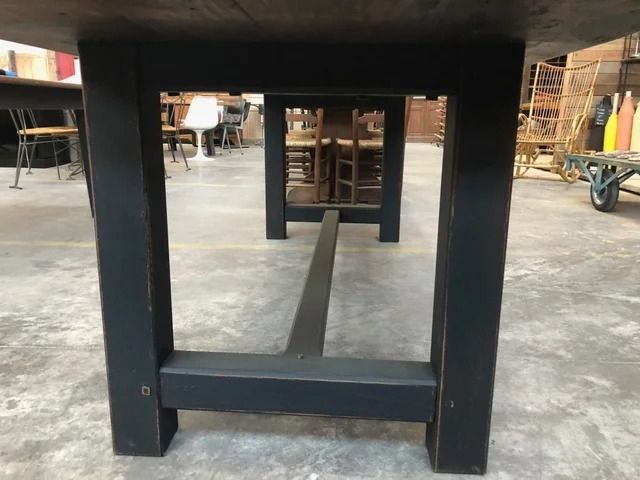 Mesa rústica madera maciza 2 metros