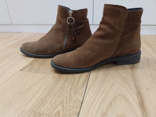 Botines marrones ante y piel n39