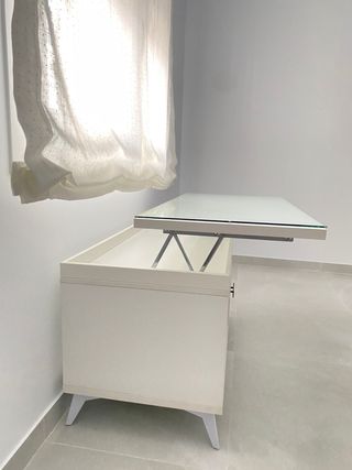Mesa de centro elevable con cristal incluido