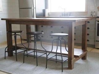 Mesa alta rustica de cocina