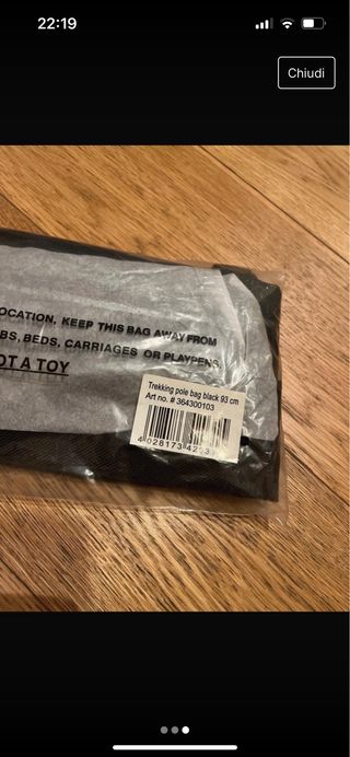 LEKI Trekking pole bag Nero Black 93 cm NUOVO