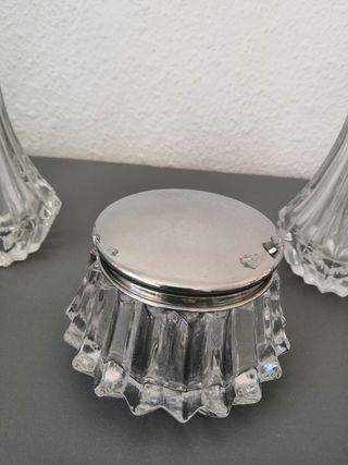 Juego baño o tocador cristal 