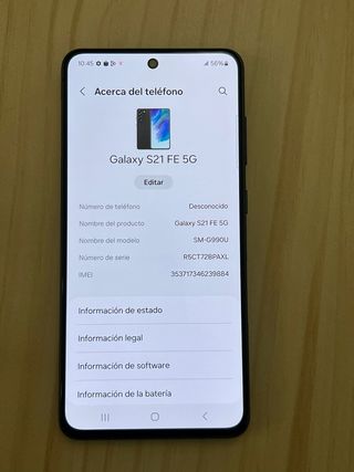 Samsung Galaxy S21FE 5G 128GB . Negro libre