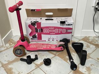 Patinete Micro mini 3 en 1 deluxe rosa.