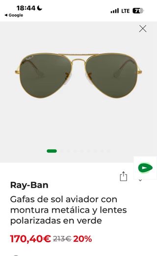 Gafas de sol Ray Ban 
talla mediana