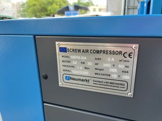 compresor de tornillo  30HP Iman Permanente