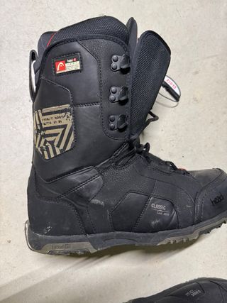 Tabla snowboard fijaciones y botas