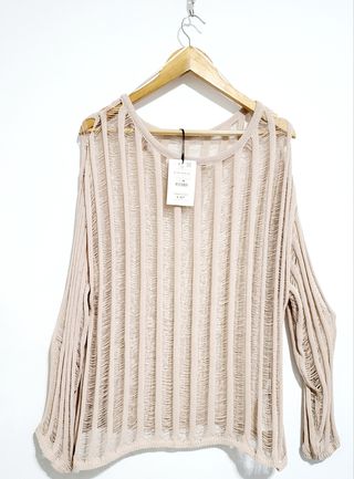 Jersey transparente de hilos. Pull&Bear. Nuevo