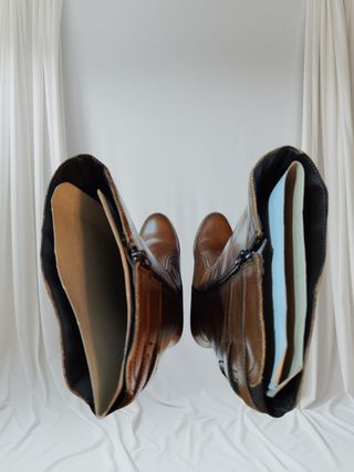 Botas altas piel marrones