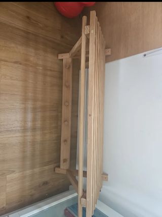 Estanteria Perchero Madera Con repisa