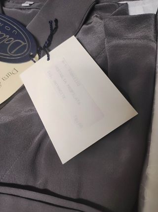 Vestaglia uomo tg 50, pura seta grigia