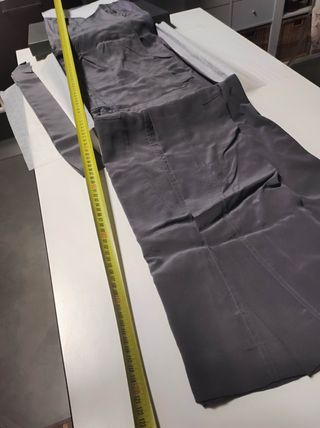 Vestaglia uomo tg 50, pura seta grigia