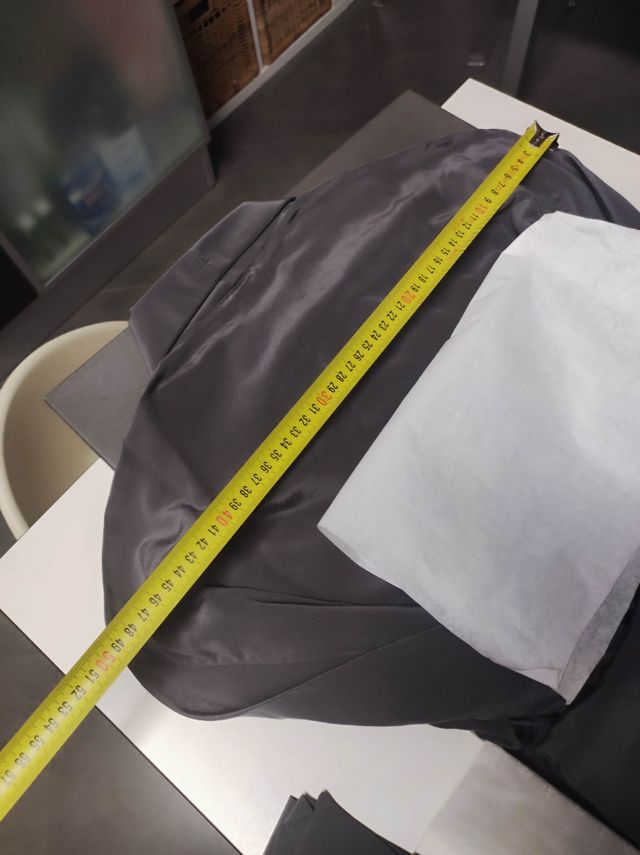 Vestaglia uomo tg 50, pura seta grigia