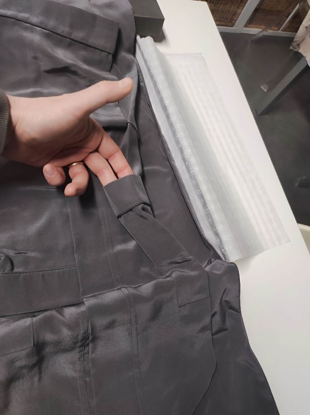 Vestaglia uomo tg 50, pura seta grigia