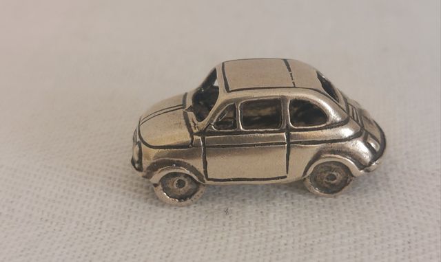 Coche Fiat 500 plata de Ley