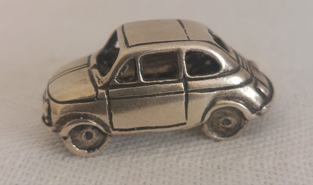 Coche Fiat 500 plata de Ley