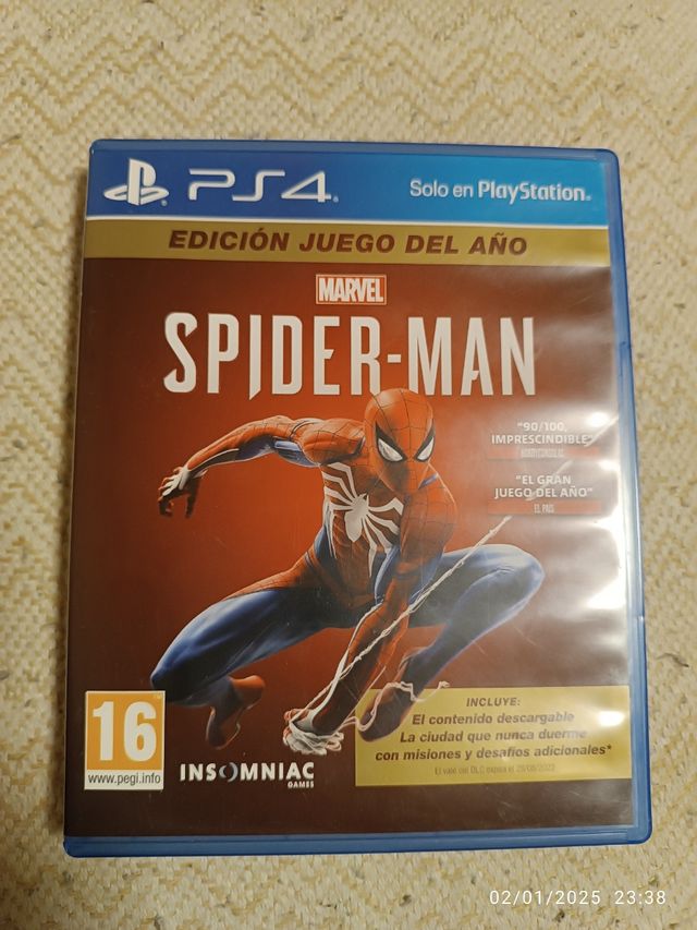 Spiderman ps4 edición juego del año