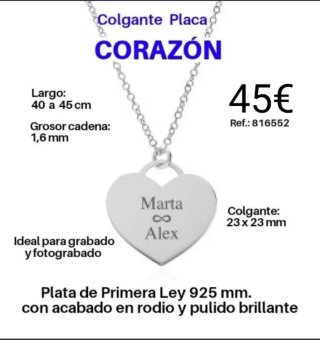 Colgante Infinito grabable