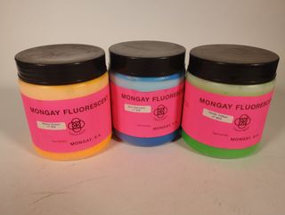 3 color y blanco pintura fluorescente base ag