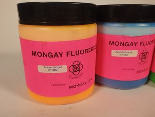 3 color y blanco pintura fluorescente base ag