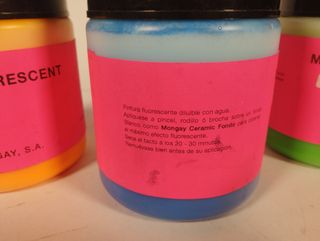 3 color y blanco pintura fluorescente base ag