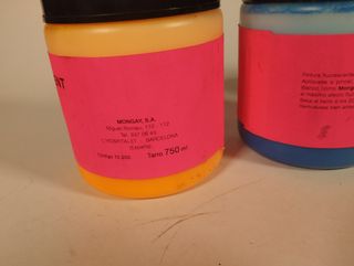 3 color y blanco pintura fluorescente base ag