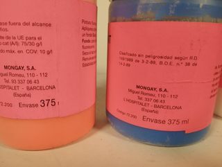 3 color y blanco pintura fluorescente base ag