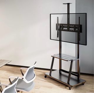 SOPORTE TV DE PIE MÓVIL 32 70’’ ESTANTE INTEGRADO 