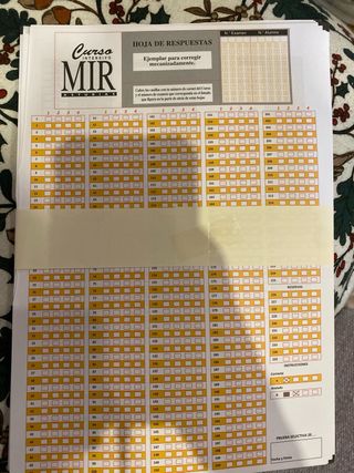 Plantilla de respuestas tests MIR