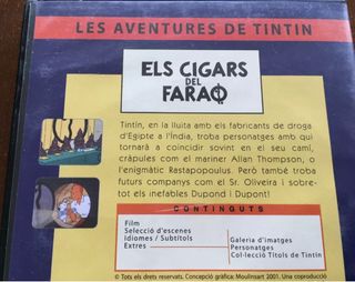 TINTIN ELS CIGARS DEL FARAO DVD CASTELLANO CATALAN
