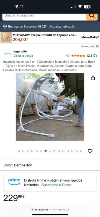Ingenuity 2 en 1 / columpio y balancin
