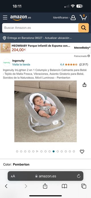 Ingenuity 2 en 1 / columpio y balancin