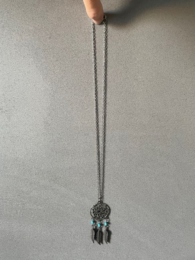 Collar Colgante Atrapasueños plateado