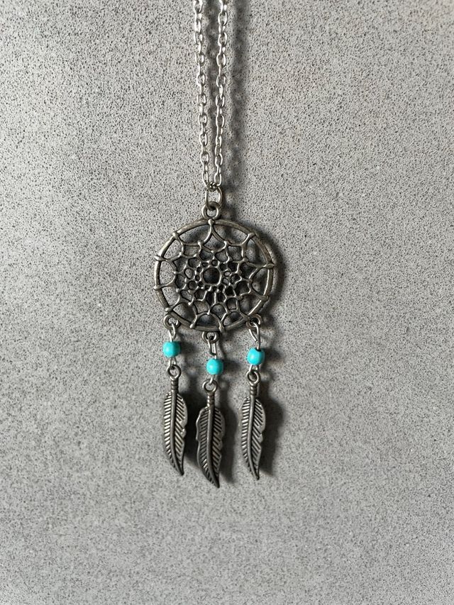 Collar Colgante Atrapasueños plateado