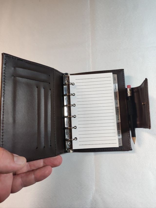 Rubrica ecopelle vintage