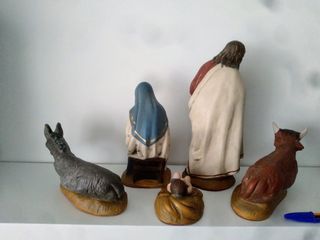 antiguo misterio belén nacimiento gran tamaño 