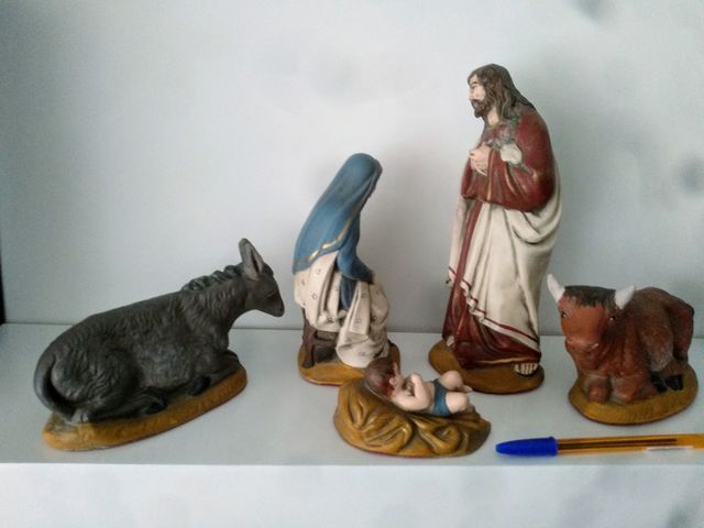 antiguo misterio belén nacimiento gran tamaño