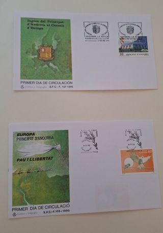 2 sellos y SPD Andorra 1995
